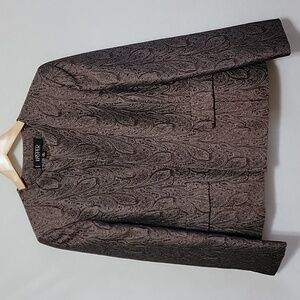 Women's Kasper Paisley Blazer Set,‎ Burgundy, Size 10P, Pre-Owned